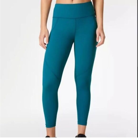 Sweaty Betty Teal 7/8 Length Leggings Size Large - Picture 1 of 6